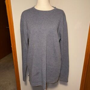 Travis Mathew Cloud Waffle Crew Long Sleeve Textured Knit Pullover Shirt Size M